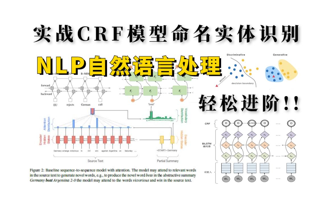 【NLP自然语言处理高阶】小白都能快速学懂的CRF模型教程，基于LSTM，实战CRF命名实体识别，轻松进阶！