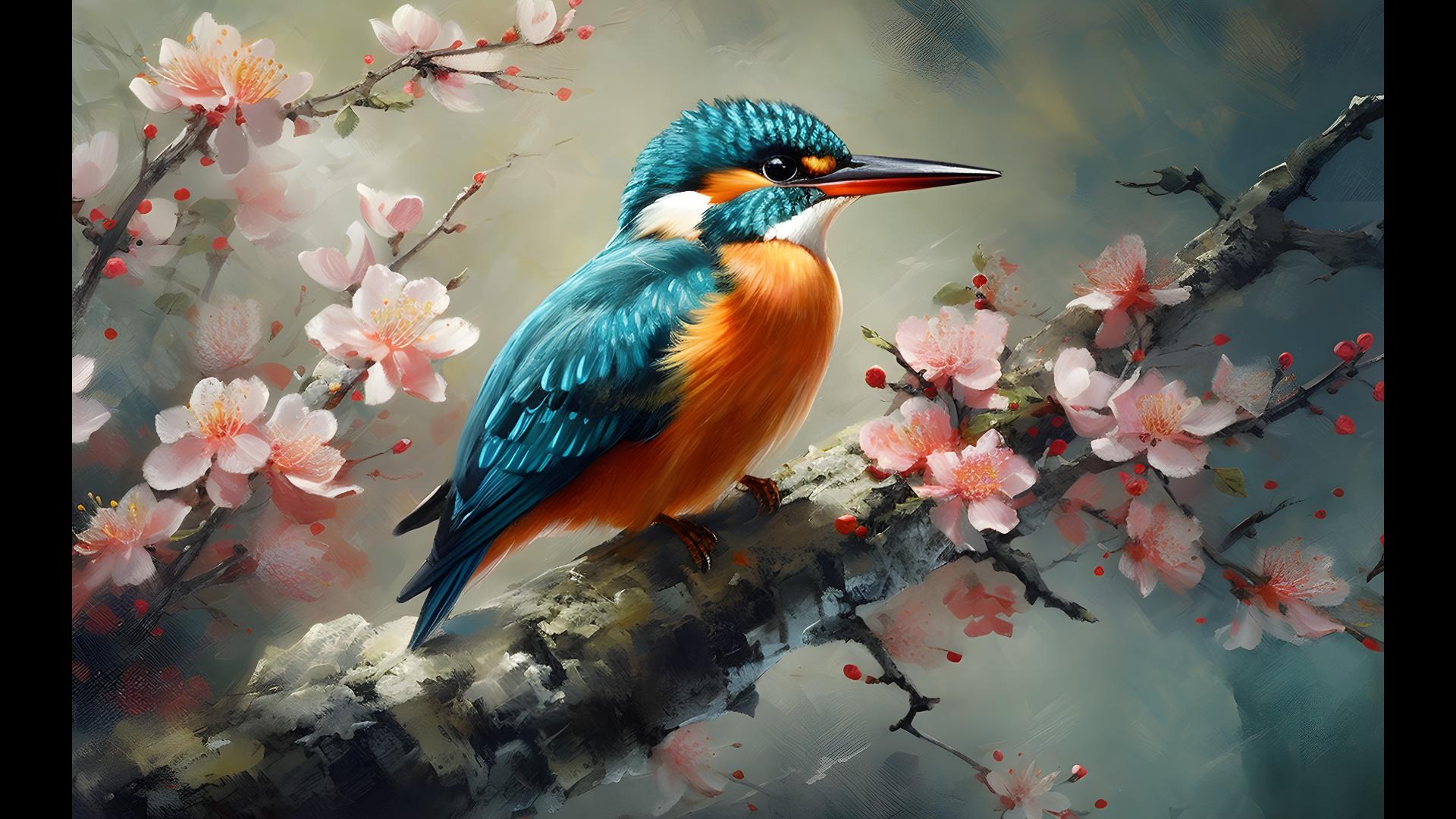 【AI绘画】 ChatGPT + MidJourney + 国画 - 花鸟篇   #学AI技术，为硅基带路#