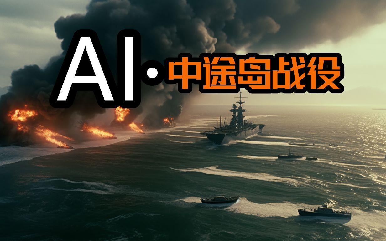 我又用Midjourney重置了中途岛战役，大家看看这次如何？