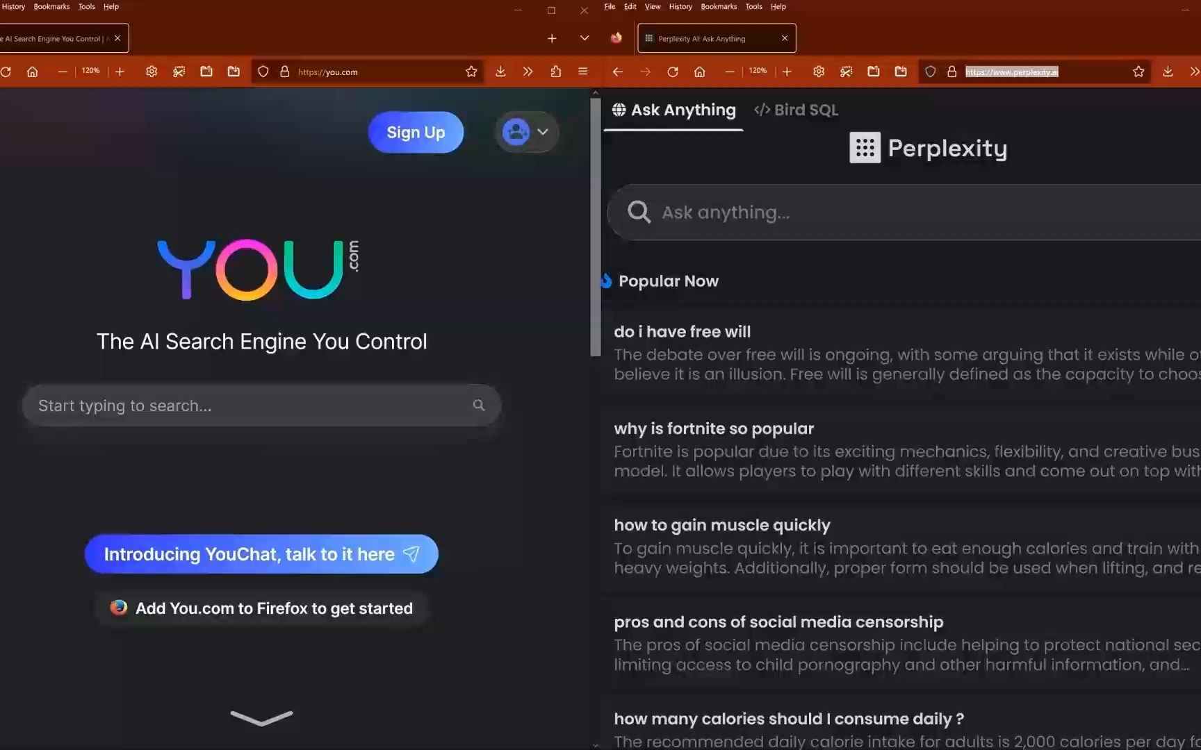 ChatGPT与Perplexity AI 比较，大语言模型展示未来