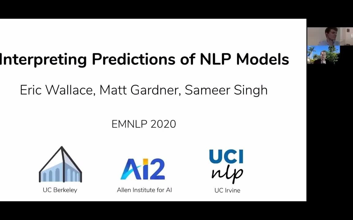 中文字幕01：自然语言处理模型预测可解释性教程(EMNLP 2020 Tutorial)
