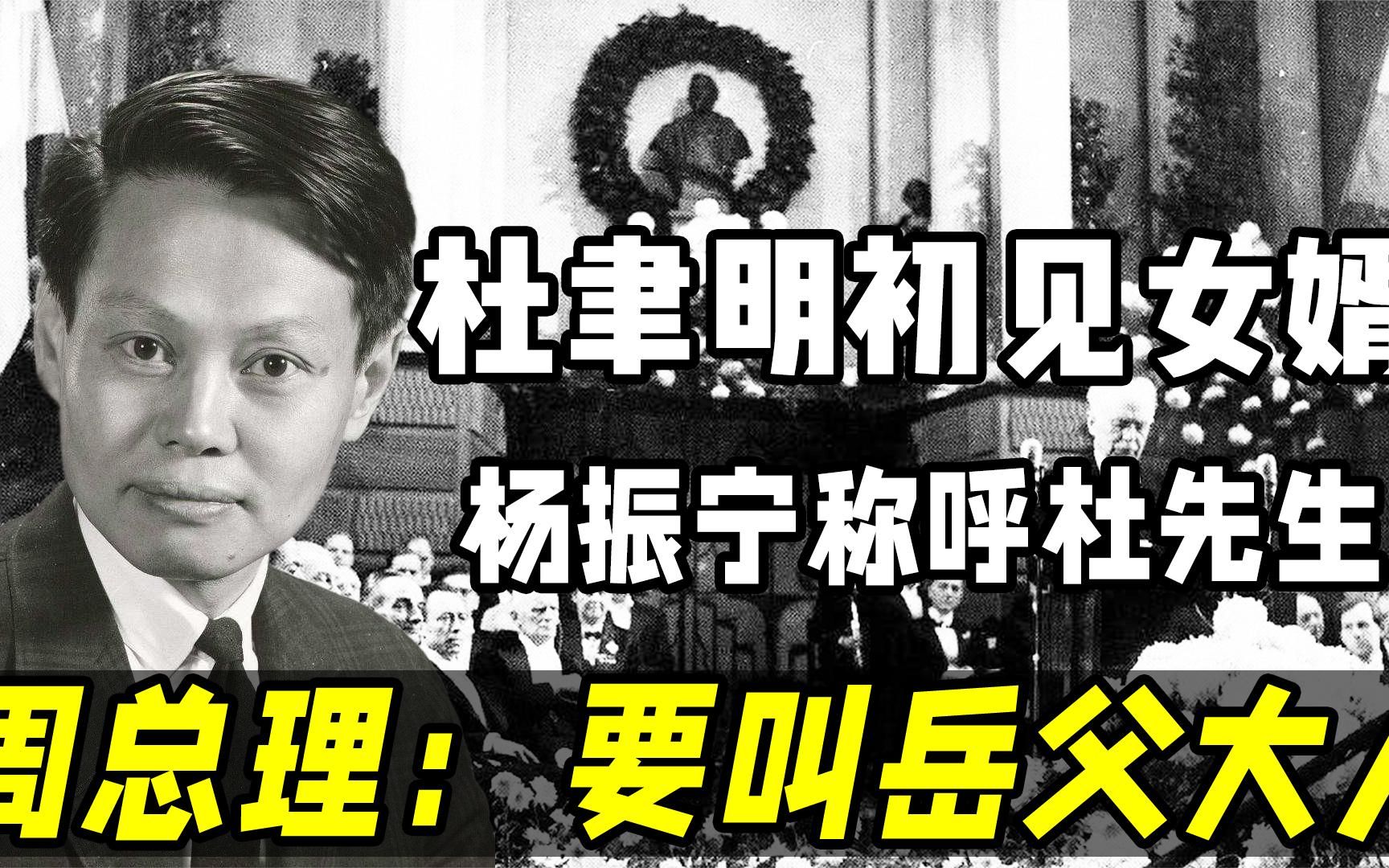 杜聿明特赦后初见女婿，周总理听到杨振宁对岳父的称呼，赶紧改正