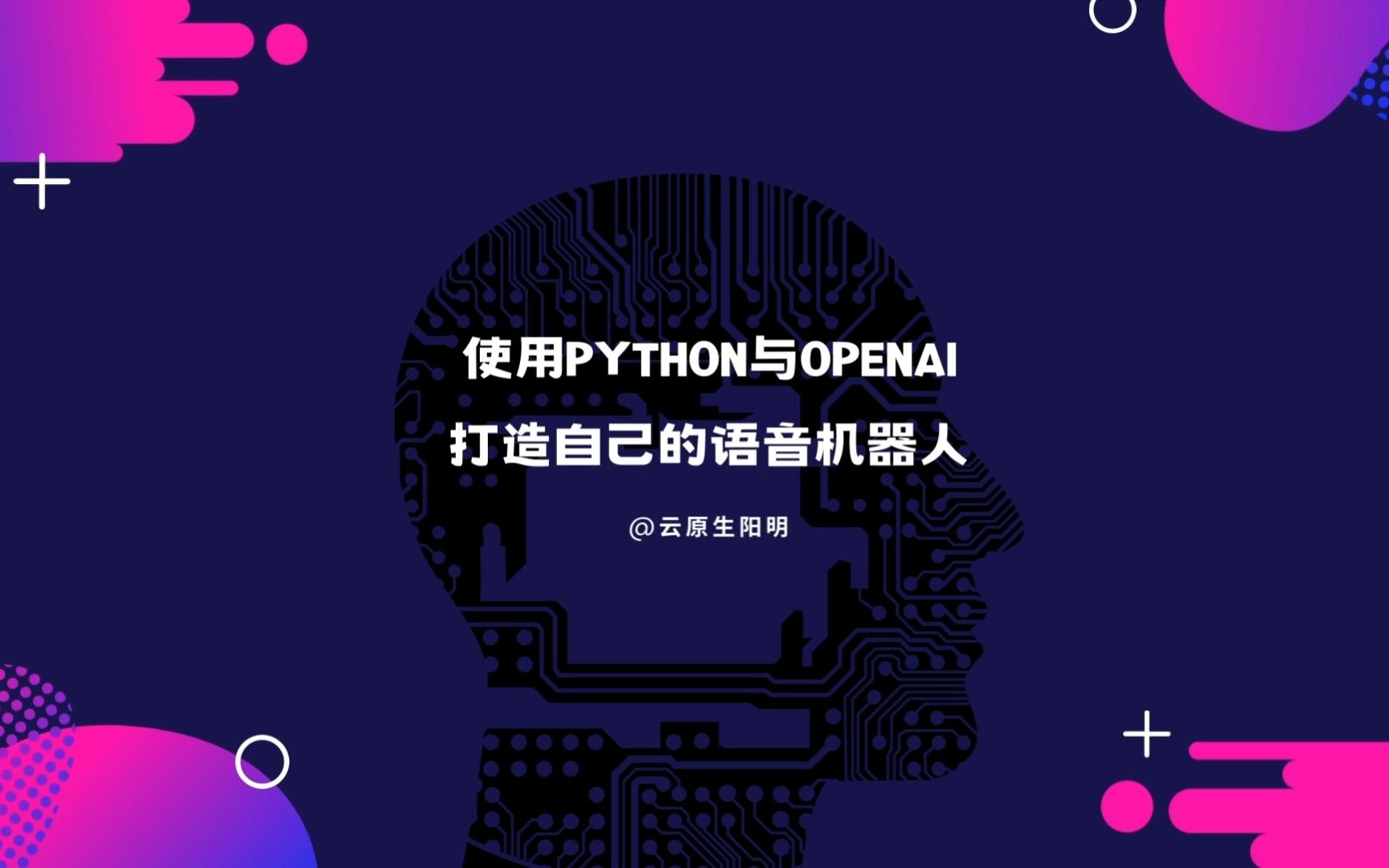 用 Python 与 OpenAI 打造自己的智能语音机器人