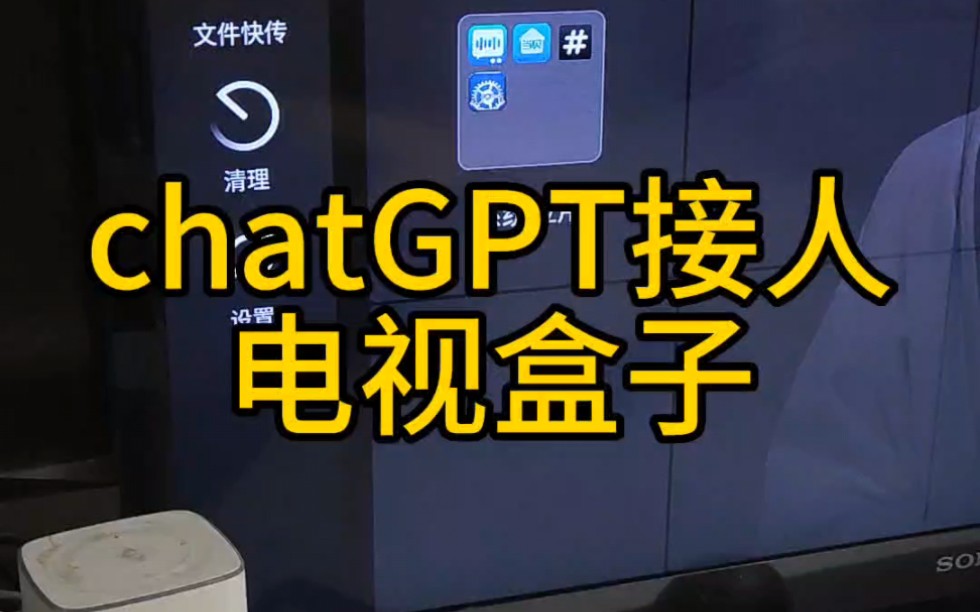 几十块钱的电视盒子，接入chatGPT，跟看电视一样和chatGPT聊天，增值了不少呀