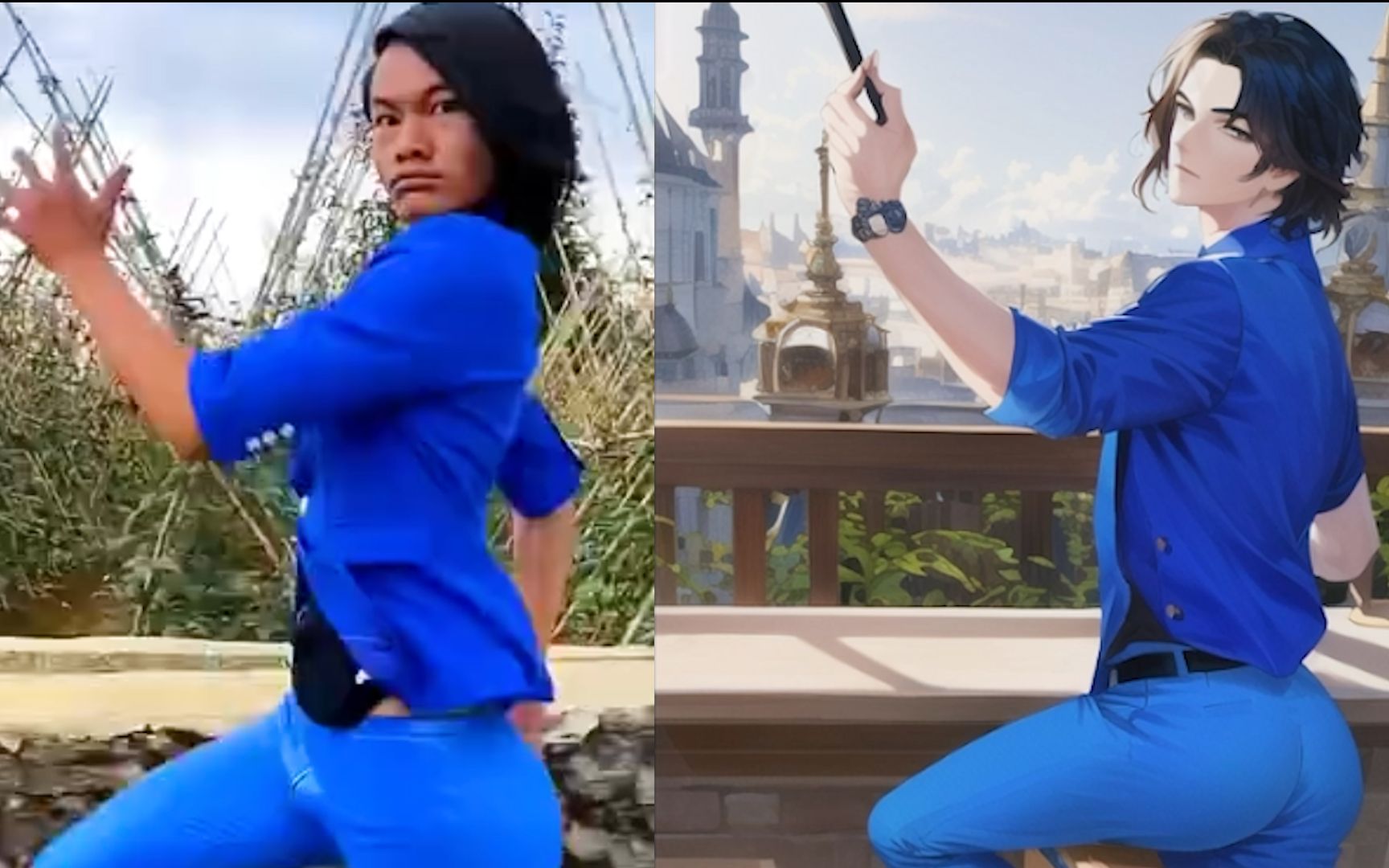 当蓝色妖姬遇到AI后....