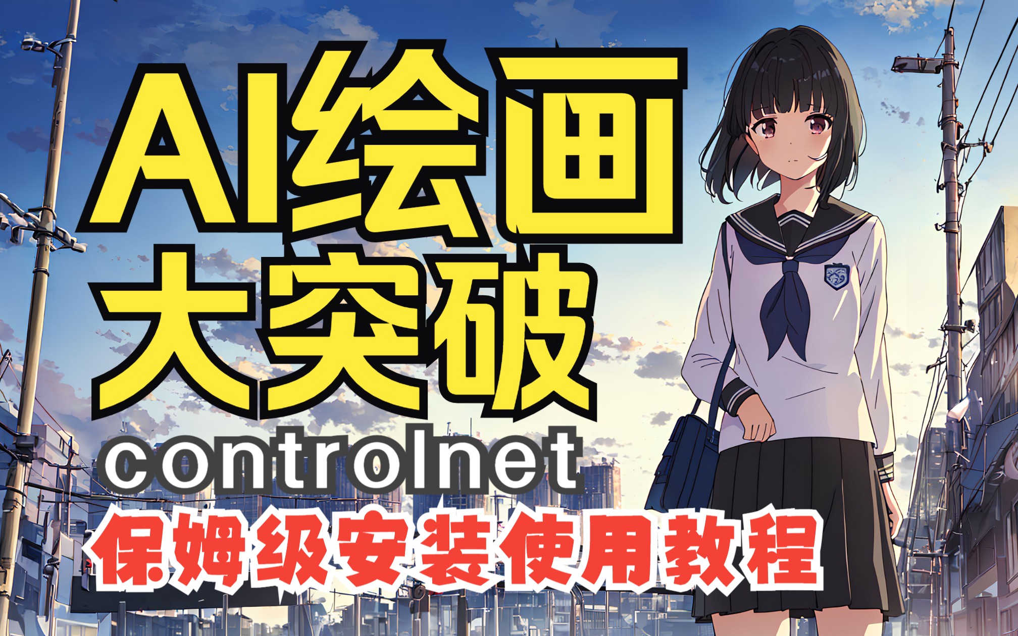 【AI绘画】AI绘画技术大突破！ControlNet保姆级安装教程与经验心得(线稿，骨骼）novelai stable diffusion，不止chatgpt
