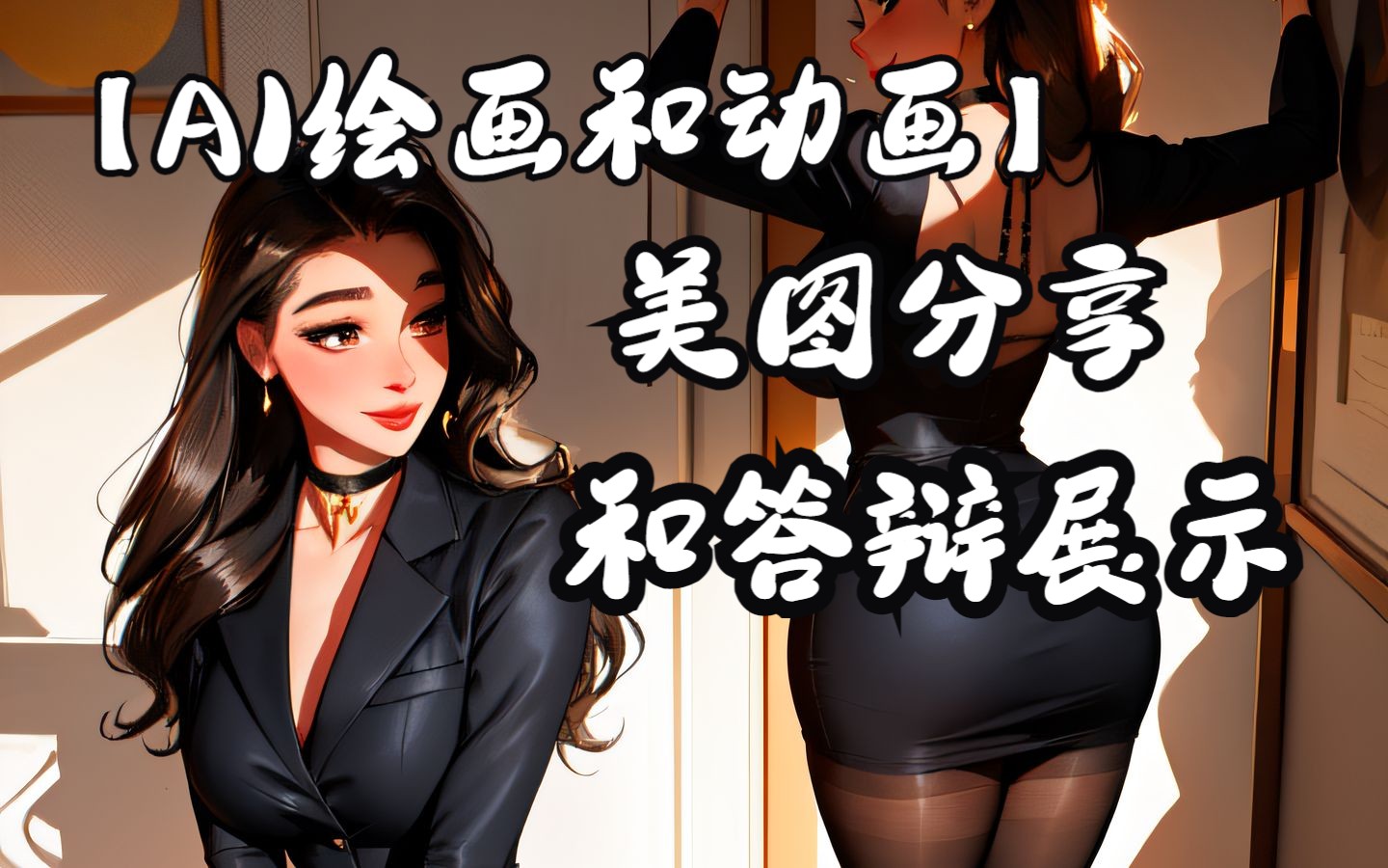 【AI动画和绘画】4控满重绘马莲妮娅转场动画，Samyang风格lora展示，还有雷电和山姆