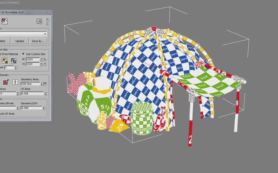 Advanced UV Normalizer模型纹理Texel密度修改3dsmax插件 演示视频 RRCG