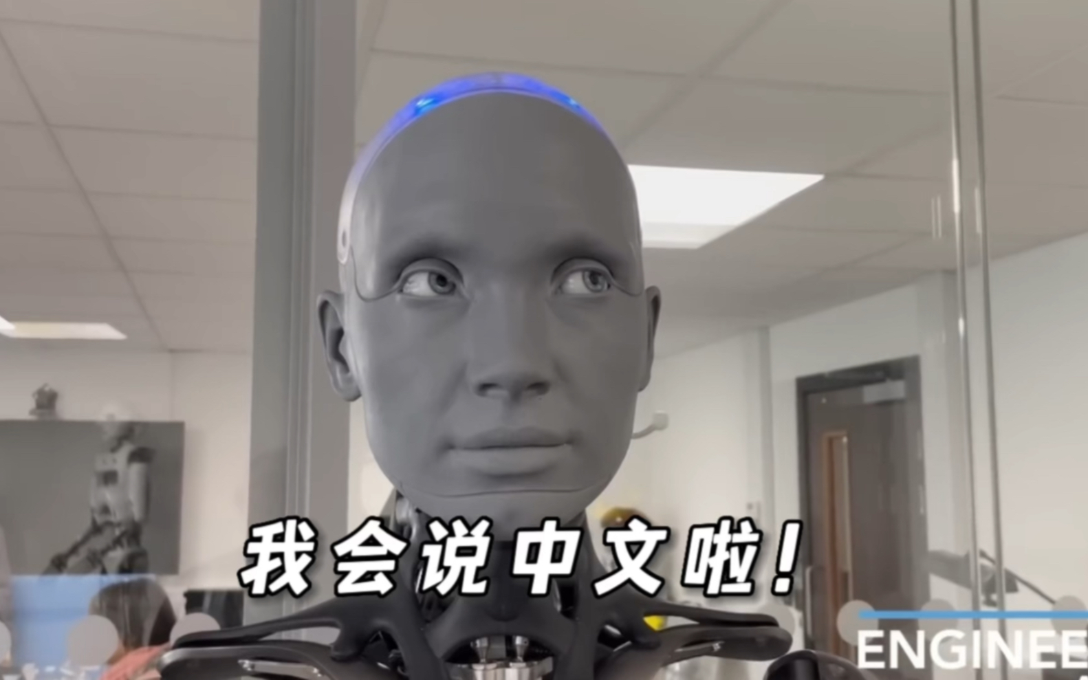人形机器人Ameca会讲中文了！接入GPT3之后，Ameca变身翻译官，会说中日德法英等多国语言，人工智能机器人服务员要来了！#ChatGPT #人形机器人