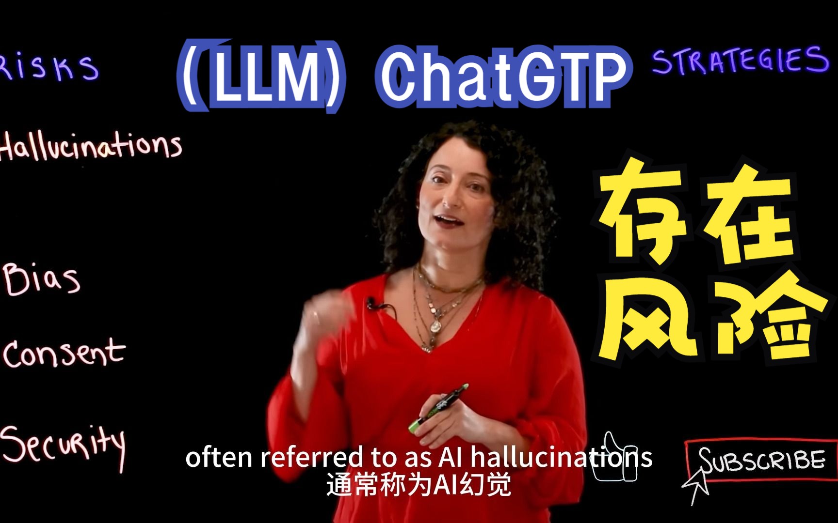 大型语言模型chatgtp是安全的吗？有风险吗？中英文字幕