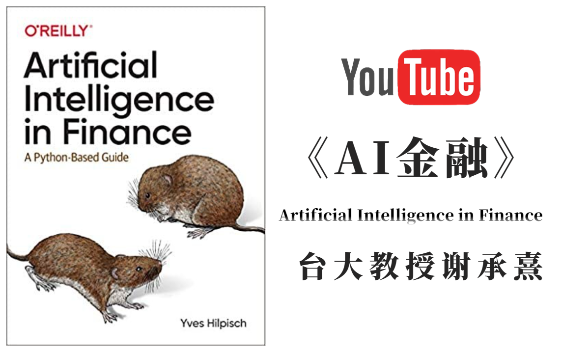 【AI金融】终于有人出视频教学了！油管台大教授谢承憙中文讲解AI in Finance (by Yves Hilpisch) —人工智能/金融投资/卷积神经网络